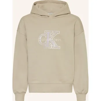 Dámská mikina Calvin Klein Dívčí Mikina S Kapucí, béžová, 140