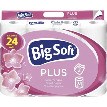 Toaletní papíry Toaletní papír Big Soft Plus, konvenční role, 24 kusů, 2 vrstvy