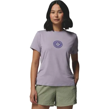 Dámské oblečení Columbia Parsons Point SS Graphic Tee W 2154951551 - lavender pearl heather/gem focused XL