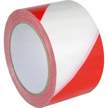 Výstražná páska samolepicí červeno-bílá