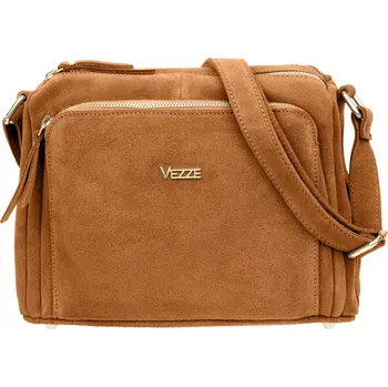 Kabelka Vezze kabelka z pravé semišové kůže hnědá