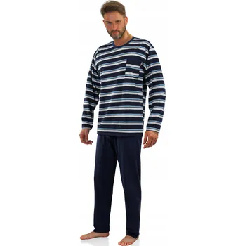 SESTO SENSO DLOUHÉ BAVLNĚNÉ PYŽAMO S PROUŽKY XL