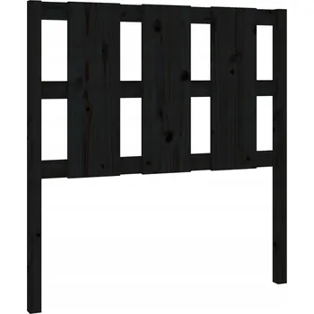 Čelo postele, černá, 95,5 x 4 x 100 cm, masivní borovicové dřevo