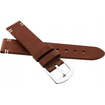 HNĚDÝ KOŽENÝ ŘEMÍNEK K HODINKÁM 20 mm JVD R41802
