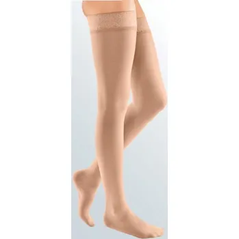 Dámské oblečení Mediven Elegance stehenní punčochy s krajkou Caramel