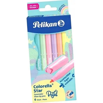 Fixy Colorella Pastelové 6 barev Pelikan 6 kusů