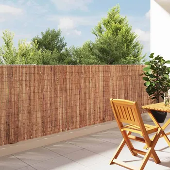 Pletivo vidaXL Plot z kůry Hnědá 400 x 125 cm Kůra [42006508]