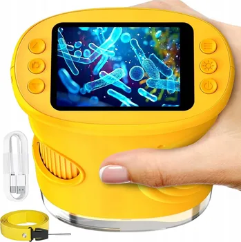 Mikroskop DĚTSKÝ DIGITÁLNÍ MIKROSKOP 1000X ZVĚTŠENÍ 2MP PAMĚŤ 32MB 8LED DÁREK