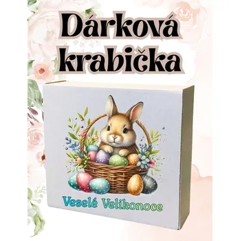 Krabička na výslužku krabička s potiskem Krabička, s potiskem, VESELÉ VELIKONOCE, 17,3x16x5,3 cm, 1 ks