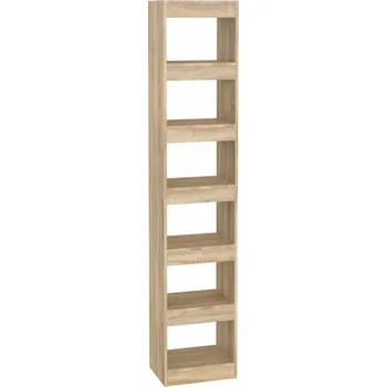 Knihovna Regál na knihy/přepážka, dub sonoma, 40x30x198 cm