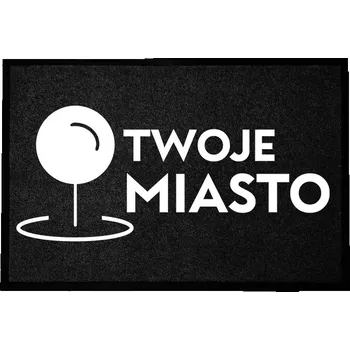 Rohožka Vstupní rohožka černá 40x60cm s vlastním potiskem - logo, grafika, motiv, město