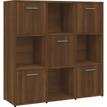 Knihovna Regál na knihy, hnědý dub, 90x30x90 cm