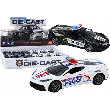 autíčko Policejní auto kovové 1:32 natahovací Mix modelů