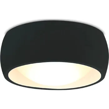 LED koupelnový bodový reflektor na strop moderní černý kulatý 10 cm 3000K Maxlight
