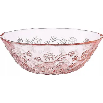 VILLA ITALIA Salátová Mísa skleněná růžová 18 cm MURIEL