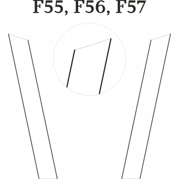 autokoberec Samolepky na kapotu pro MINI Cooper F55 F56 – bílé s černým obrysem