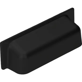 Nábytkové kování Nábytková úchytka UP11 MUŠLE černá matná 64mm RETRO