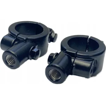 Zrcátko pro motocykl OBJÍMKA VOLANTU, DRŽÁK, UPEVNĚNÍ ZRCÁTKA M8 ČERNÁ, PRAVÝ ZÁVIT – 2 KS