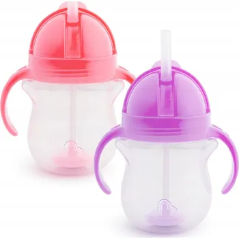 Hrnek s pítkem proti rozlití Munchkin se zacvakávacím víčkem 2 ks