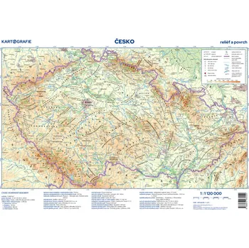 Česko: Příruční mapa 1:1 120 000 - Kartografie PRAHA (2025, lamino, 12. vydání)