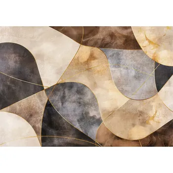 Fototapeta VINYLOVÁ FOTOTAPETA NA VLIESOVÉM PODKLADU ABSTRAKCE ART DECO BÉŽOVÁ ZLATÁ 368x254
