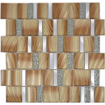 Obklad Mozaika WzorcowniaStudio 29,7 x 29,5 cm v odstínech hnědé a béžové