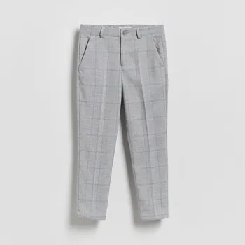 Reserved - Elegantní kalhoty - světle šedá - 232IM-09X - 232IM-09X-158