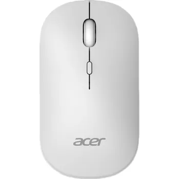ACER bezdrátová myš s duálním režimem (2.4 GHz a Bluetooth 5.2), 4 tlačítka, AMR130, bílá
