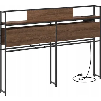 Úložné čelo postele s policí Hnědý dub 120 cm Kompozitní dřevo