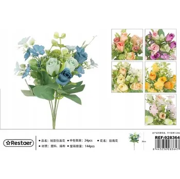 umělá květina Rest.aer - Kytice 5 stonků růží, 30 cm