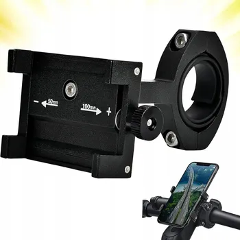 DRŽÁK NA TELEFON NA KOLO/KOLOBĚŽKU HLINÍKOVÝ NA ŘÍDÍTKA VERTIKÁLNÍ/HORIZONTÁLNÍ ČERNÝ