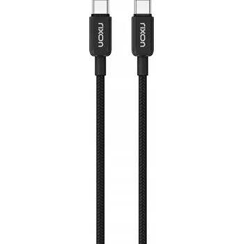 Datový kabel Kabel Rixon USB-C - USB-C 1 m černý