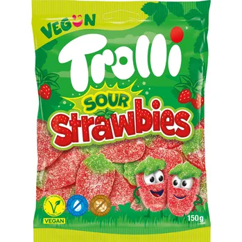 Bonbon Trolli kyselé jahůdky 180 g