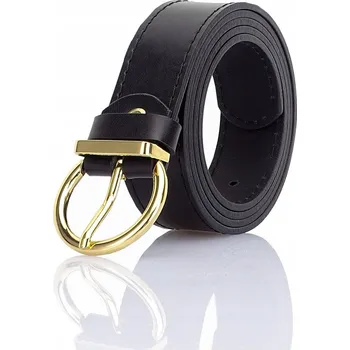 Opasek Dámský PÁSEK černý PRAVÁ KŮŽE Gracio SPONA