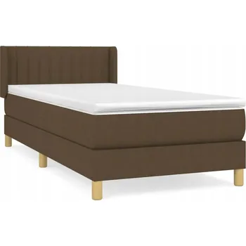 Postel Kontinentální postel s matrací 203 x 103 x 78/88 cm, tmavě hnědá