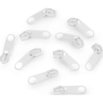 Zip Jezdec ke spirál. zipům, BÍLÁ, 3mm, 1 kus