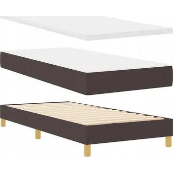 Postel Pružinová postel s matrací 205x104x23,5 cm, krémová, s čelem