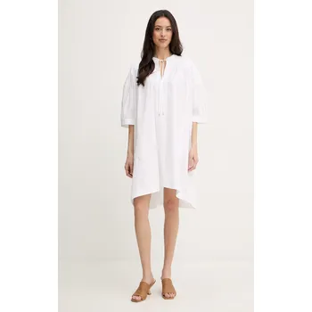 Dámské šaty Bavlněné šaty BOSS Dollana 50558465 bílá 00X, vel. 34