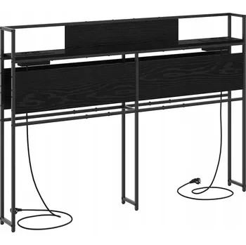 Ložnice Úložné čelo postele s policí Černý dub 150 cm Kompozitní dřevo