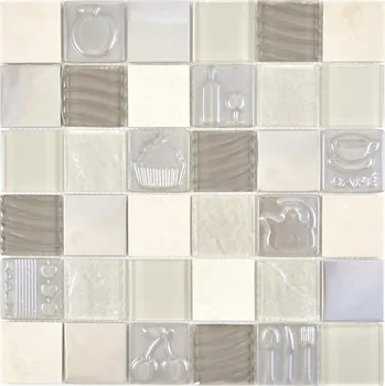 Obklad Mozaika WzorcowniaStudio 30 x 30 cm, odstíny hnědé a béžové