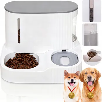 Miska pro psa AUTOMATICKÁ MISKA NAPÁJEČKA PRO KOČKY DÁVKOVAČ 0.85 L + 3 L 30X26X22 CM