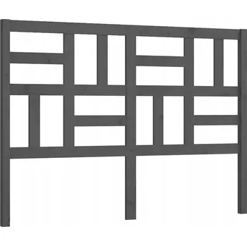 VidaXL Čelo postele, šedé, 126x4x104 cm, masiv