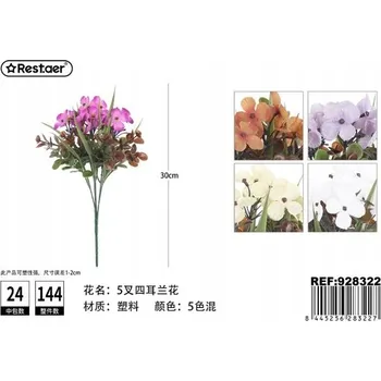 umělá květina Rest.aer - Kytice 5 stonků orchidejí, 30 cm