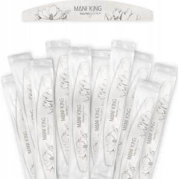 Pilník na nehty 100/150 Půlměsíc Slim ve fólii Flora Mani King 10 ks
