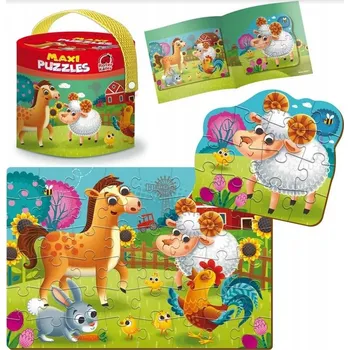 Puzzle Puzzle Roter Kafer 15 dílků Maxi puzzle 2 v 1 Farma