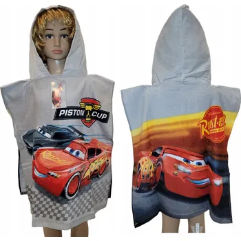 DĚTSKÝ ručník s kapucí AUTA CARS PONČO Dzie