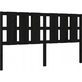 Čelo postele, černá, 185,5 x 4 x 100 cm, masivní dřevo