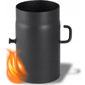 Komín KLAPKA KOMÍNOVÁ FI 120 PRO REGULACI TAHU KAMEN, KRBU, KOZY ČERNÁ 25CM