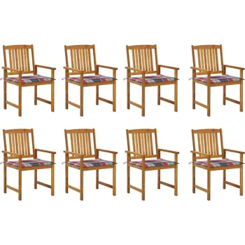 zahrada-XL Zahradní židle s poduškami 8 ks masivní akáciové dřevo 3078179
