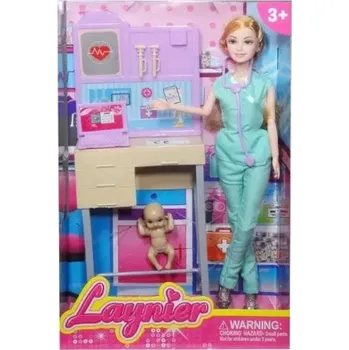 Panenka lékařka pediatrička doktorka pro miminka s příslušenstvím